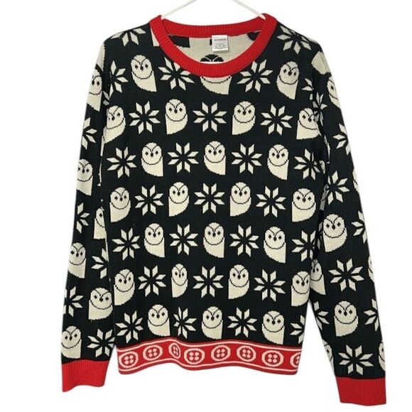 Women’s Black,Red & White Owl Sweater(Size Medium) - Picture 5 of 5